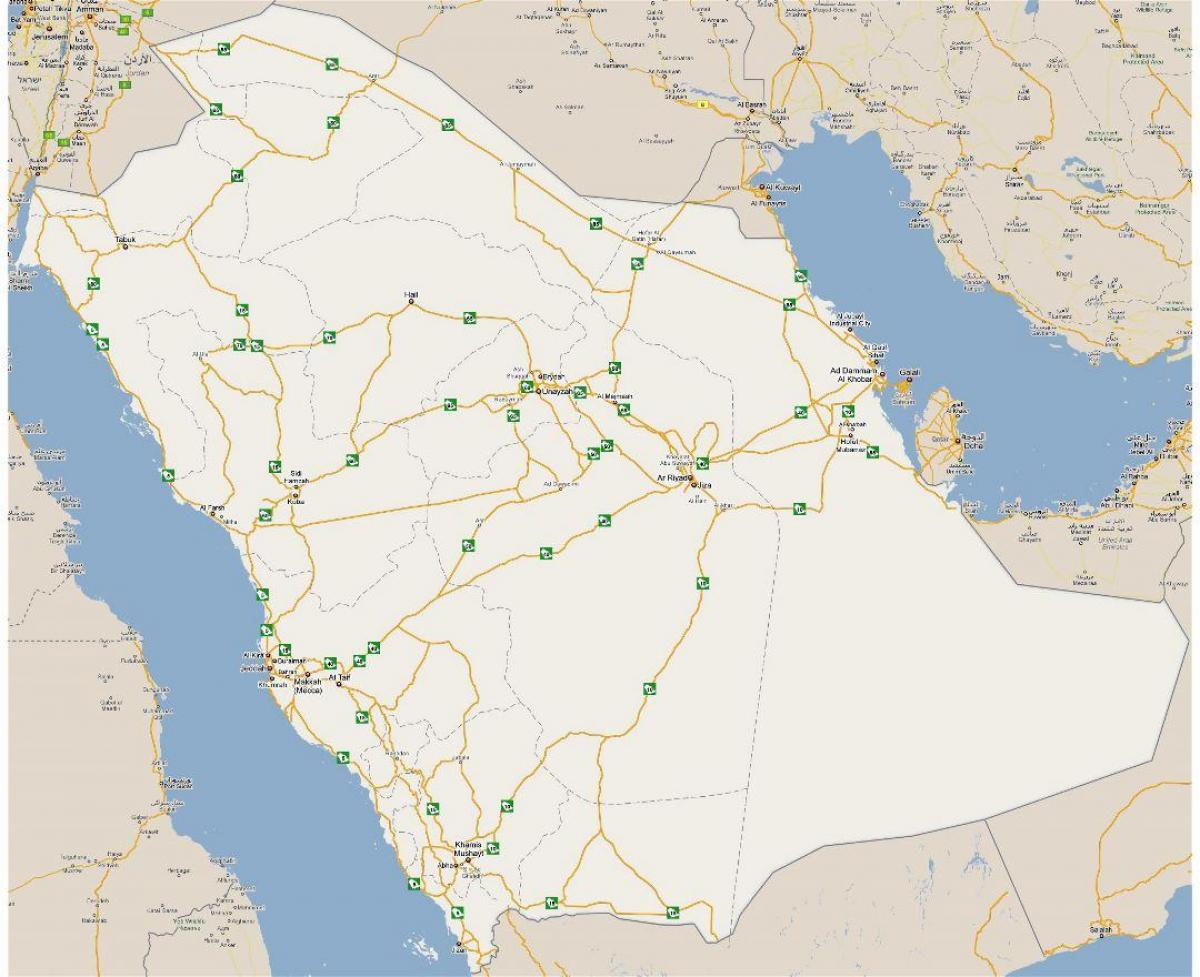 Kort detaljerede Saudi-Arabien