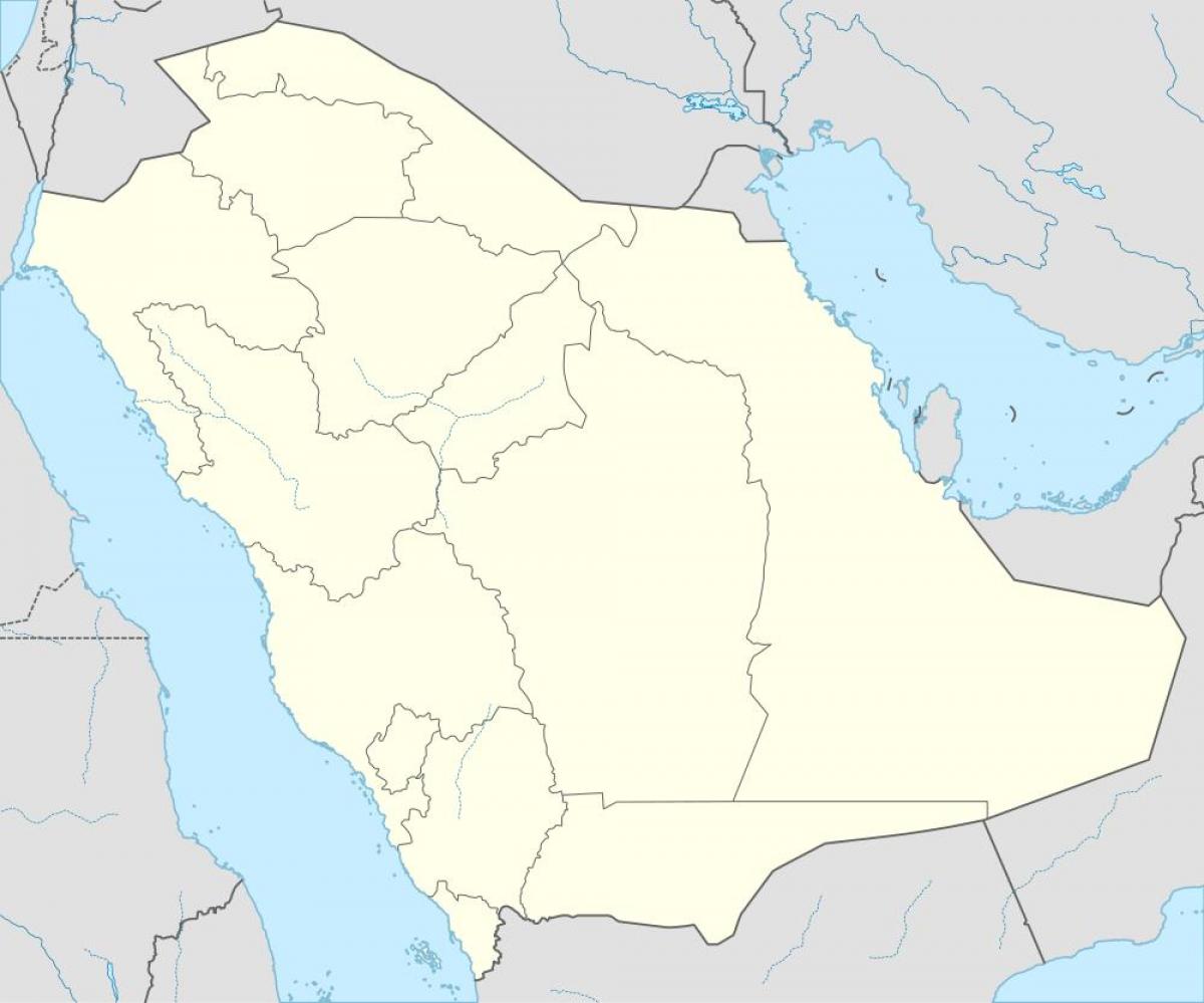 Kort over Saudi-Arabien i