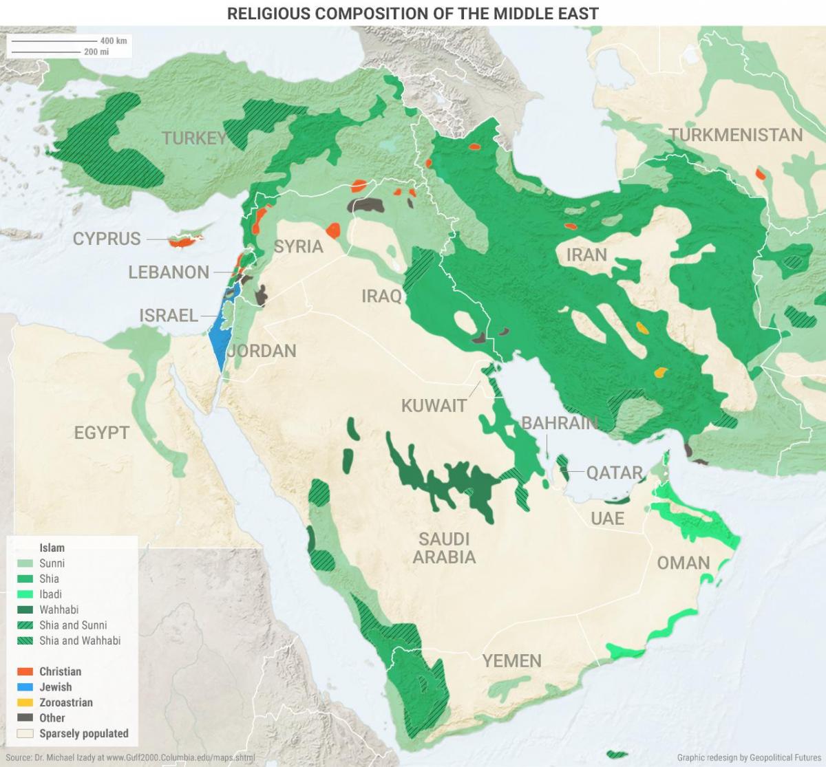 Kort Saudi-Arabien religion