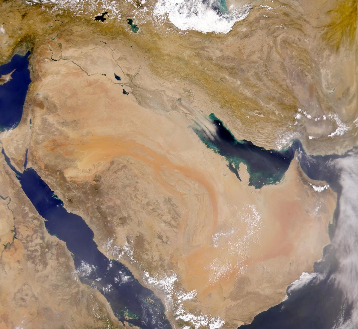 Kort Saudi-Arabien satellit