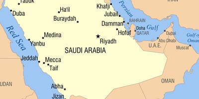 Arar KSA kort