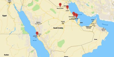 Kort Saudi-Arabien, al khobar