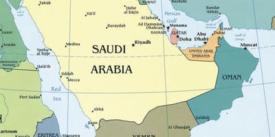 Kort over kongeriget Saudi-Arabien 