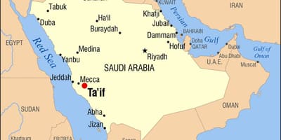 Saudi-Arabien byen taif kort