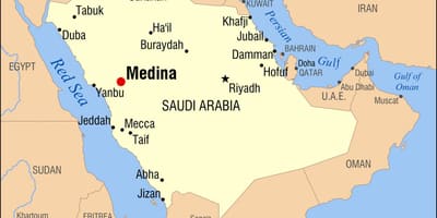 Kort i medina, Saudi-Arabien