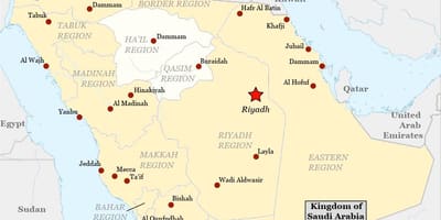 Kort over najran Saudi-Arabien