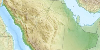 Kort Saudi-Arabien bjerge