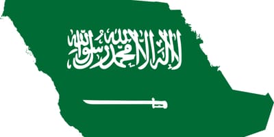 Saudi-Arabien kort flag