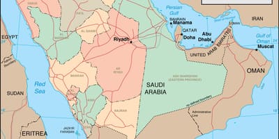 Saudi-Arabien regioner kort