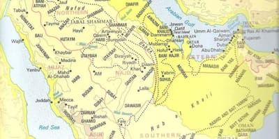 Kort Saudi-Arabien stammer