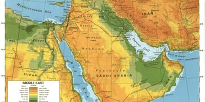 Kort Saudi-Arabiens ørken